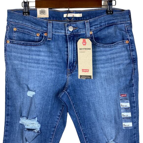 Levi’s Sculpt Boyfriend Jeans Women’s 30 Mid Rise Relaxed Tapered Leg NWT - Picture 3 of 10